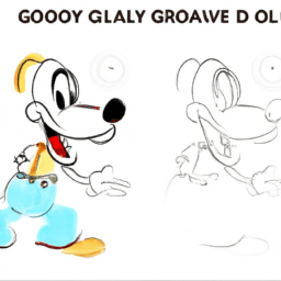 How To Draw A Goofy - A Step By Step Drawing Guide – Custom Paint By ...