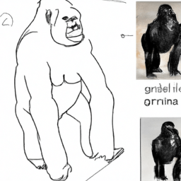 How To Draw A Gorilla - A Step By Step Drawing Guide - Custom Paint By Numbers