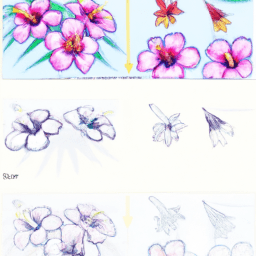 How To Draw A Hawaiian-Flower - A Step By Step Drawing Guide - Custom Paint By Numbers