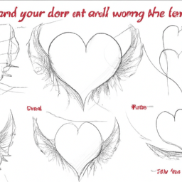 How To Draw A Heart-With-Wings - A Step By Step Drawing Guide - Custom Paint By Numbers