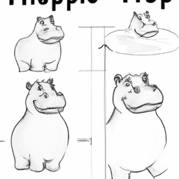 How To Draw A Hippo - A Step By Step Drawing Guide – Custom Paint By ...