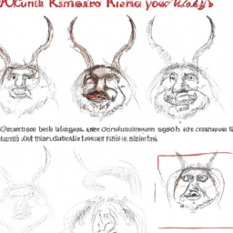 How To Draw A Krampus - A Step By Step Drawing Guide - Custom Paint By Numbers