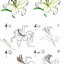 How To Draw A Lily-Flower - A Step By Step Drawing Guide - Custom Paint By Numbers