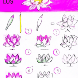 How To Draw A Lotus-Flower - A Step By Step Drawing Guide - Custom Paint By Numbers