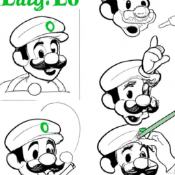 How To Draw A Luigi - A Step By Step Drawing Guide – Custom Paint By ...