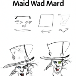 How To Draw A Mad-Hatter - A Step By Step Drawing Guide - Custom Paint By Numbers