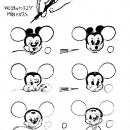 How To Draw A Mickey - A Step By Step Drawing Guide - Custom Paint By Numbers