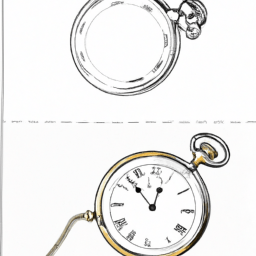 How To Draw A Pocket-Watch - A Step By Step Drawing Guide - Custom Paint By Numbers