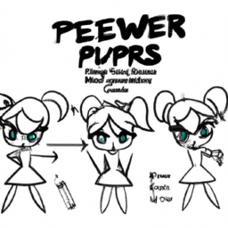 How To Draw A Powerpuff-Girls - A Step By Step Drawing Guide - Custom Paint By Numbers