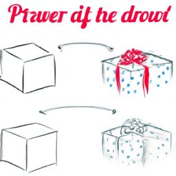 How To Draw A Present - A Step By Step Drawing Guide - Custom Paint By Numbers