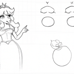 How To Draw A Princess-Peach - A Step By Step Drawing Guide - Custom Paint By Numbers