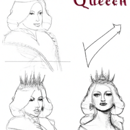 How To Draw A Queen - A Step By Step Drawing Guide - Custom Paint By Numbers