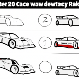 How To Draw A Racecar - A Step By Step Drawing Guide - Custom Paint By Numbers