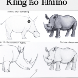 How To Draw A Rhino - A Step By Step Drawing Guide - Custom Paint By Numbers