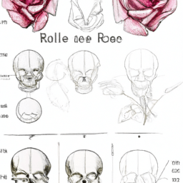 How To Draw A Rose-Skull - A Step By Step Drawing Guide - Custom Paint By Numbers