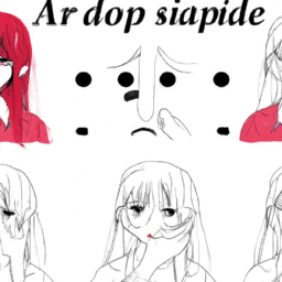 How To Draw A Sad-Anime - A Step By Step Drawing Guide - Custom Paint By Numbers