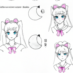 How To Draw A Sailor-Moon - A Step By Step Drawing Guide - Custom Paint By Numbers