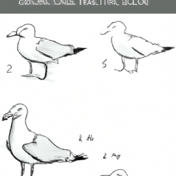 How To Draw A Seagull - A Step By Step Drawing Guide - Custom Paint By Numbers