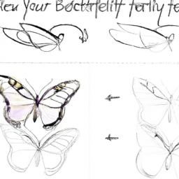 How To Draw A Sketch-Butterfly - A Step By Step Drawing Guide - Custom Paint By Numbers