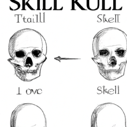 How To Draw A Skull - A Step By Step Drawing Guide - Custom Paint By Numbers