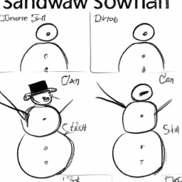 How To Draw A Snowman - A Step By Step Drawing Guide - Custom Paint By Numbers