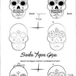 How To Draw A Sugar-Skull - A Step By Step Drawing Guide - Custom Paint By Numbers