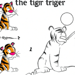 How To Draw A Tigger - A Step By Step Drawing Guide - Custom Paint By Numbers