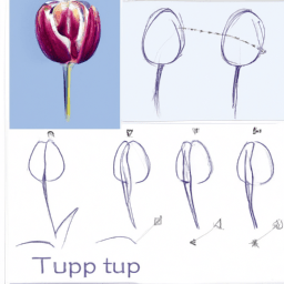 How To Draw A Tulip - A Step By Step Drawing Guide - Custom Paint By Numbers