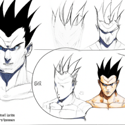 How To Draw A Vegeta - A Step By Step Drawing Guide - Custom Paint By Numbers