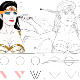 How To Draw A Wonder-Woman - A Step By Step Drawing Guide - Custom Paint By Numbers