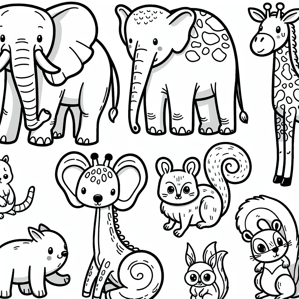 Animal Coloring Pages – Custom Paint By Numbers