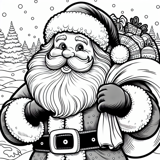 Santa Coloring Pages - Custom Paint By Numbers