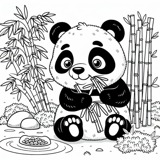 Panda Coloring Pages - Custom Paint By Numbers