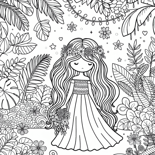 Jasmine Coloring Pages - Custom Paint By Numbers