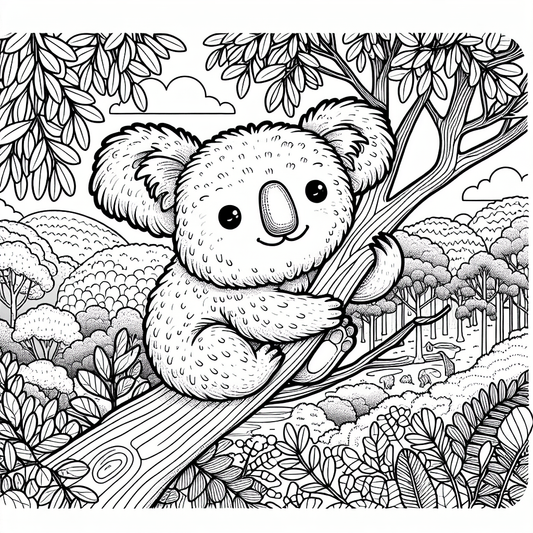 Koala Coloring Pages - Custom Paint By Numbers