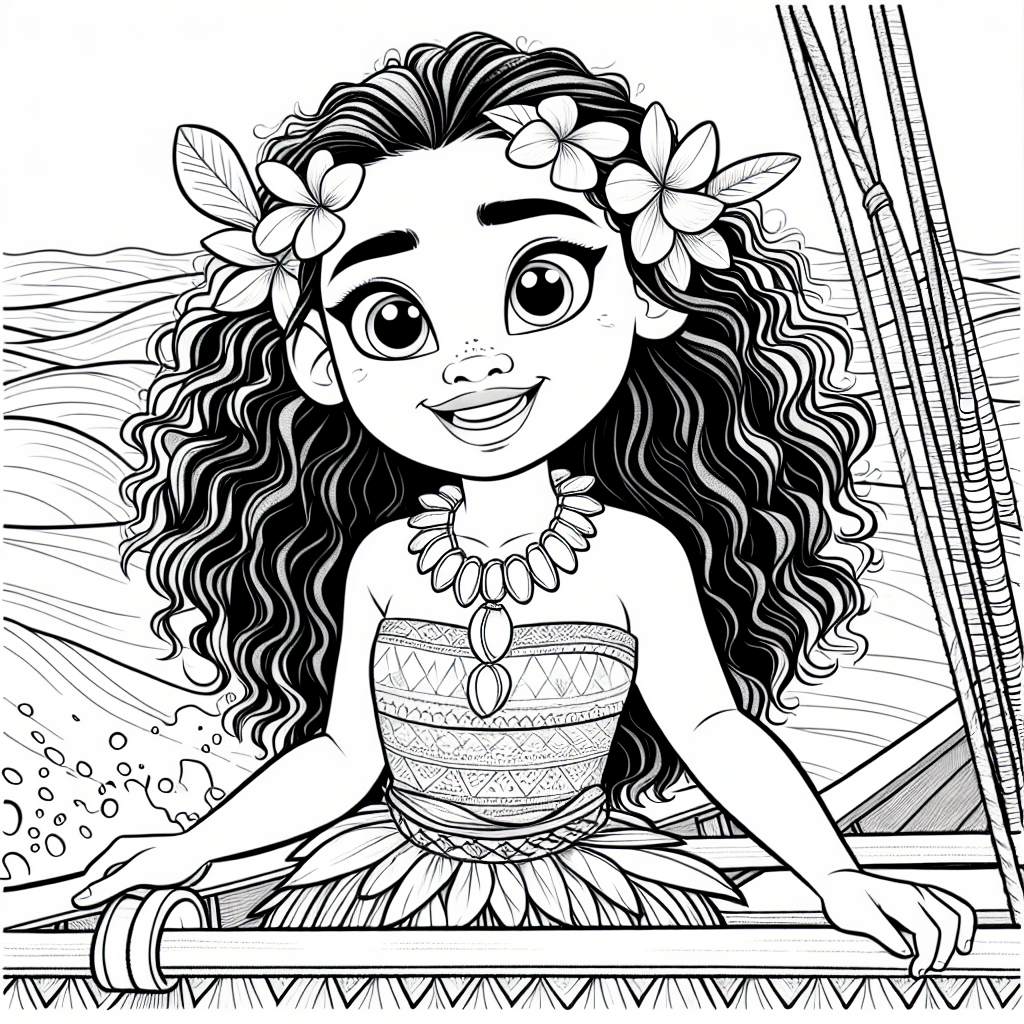 Moana Coloring Pages – Custom Paint By Numbers