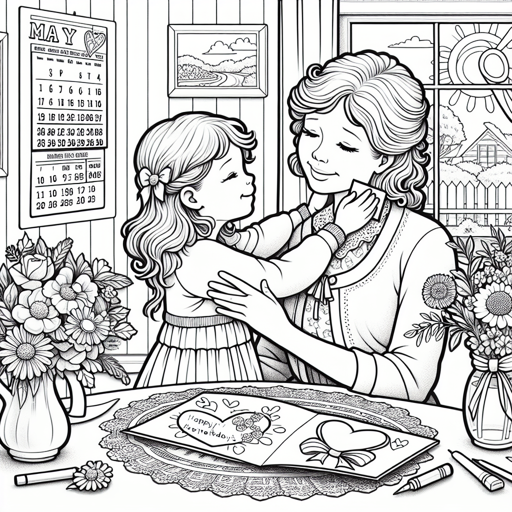 Mothers Day Coloring Pages – Custom Paint By Numbers