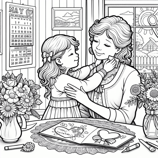 Mothers Day Coloring Pages - Custom Paint By Numbers