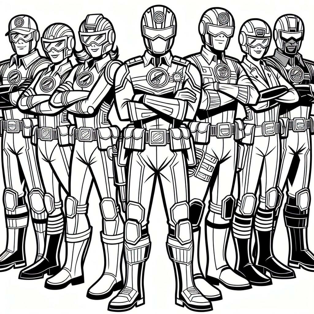 Power Rangers Colour By Numbers