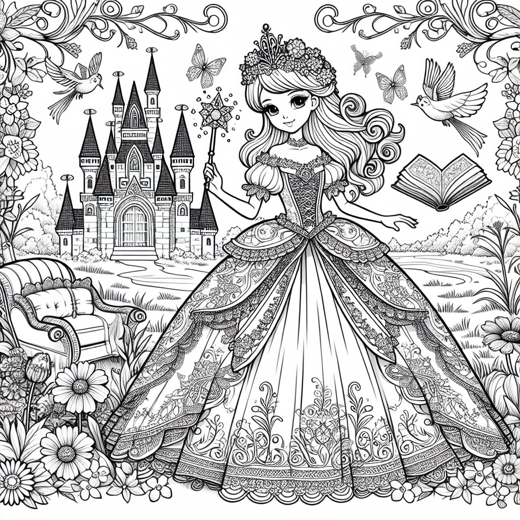 Princess Coloring Pages – Custom Paint By Numbers
