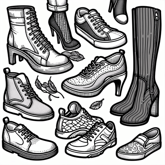 Shoe Coloring Pages - Custom Paint By Numbers