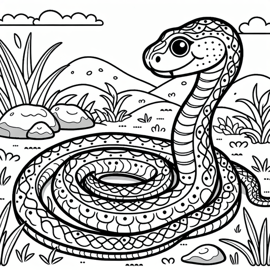 Snake Coloring Pages - Custom Paint By Numbers