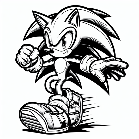 Super Sonic Coloring Pages Free Printable Coloring Pages in PDF - Custom Paint By Numbers