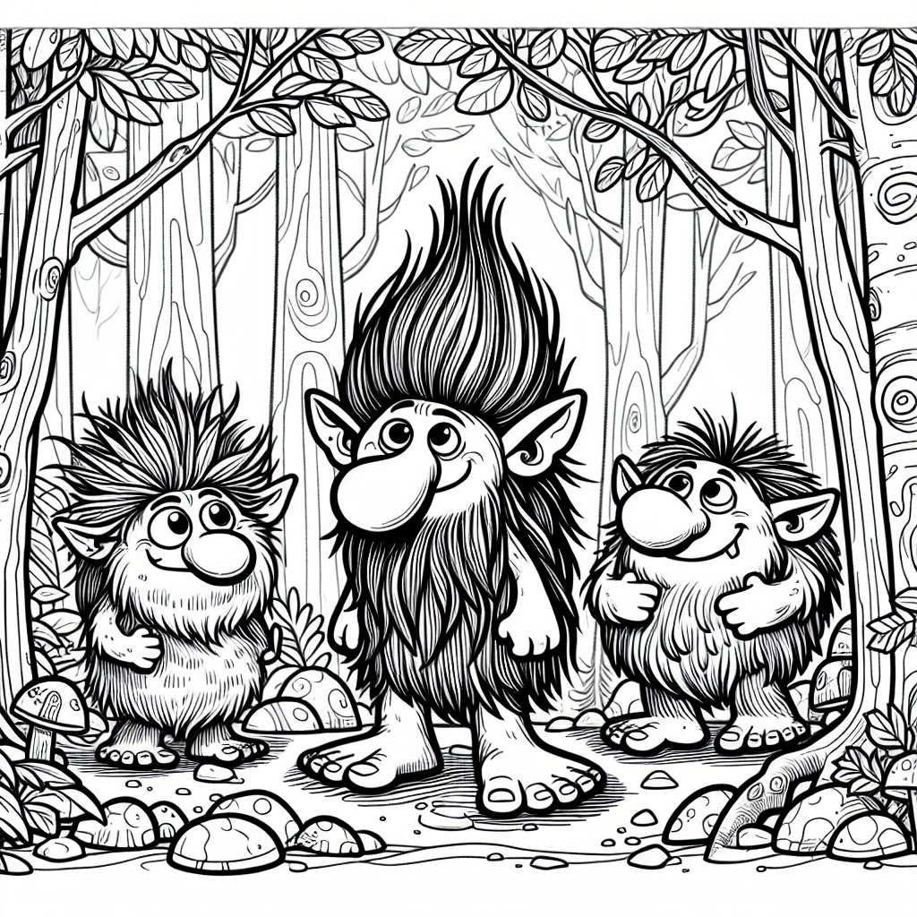 Trolls Coloring Pages – Custom Paint By Numbers