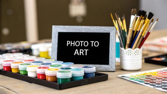 Turn Photos into Art with customized paint by number kits - Custom Paint By Numbers
