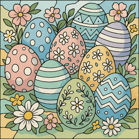 Decorated Easter Eggs - Paint By Numbers Kit - Custom Paint By Numbers