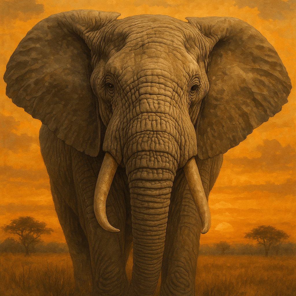 Paint By Numbers | Majestic African Elephant Portrait - Custom Paint By Numbers