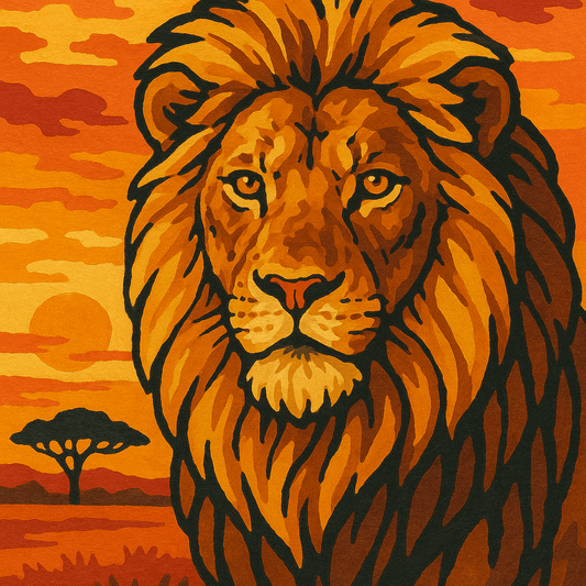 Paint By Numbers | Majestic Lion Portrait - Custom Paint By Numbers