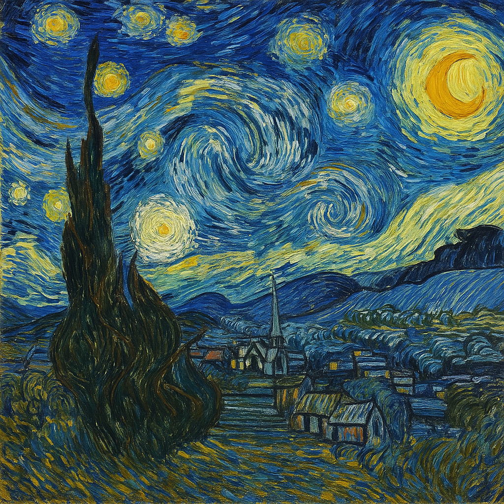 Paint By Numbers | Starry Night - Van Gogh Inspired - Custom Paint By Numbers