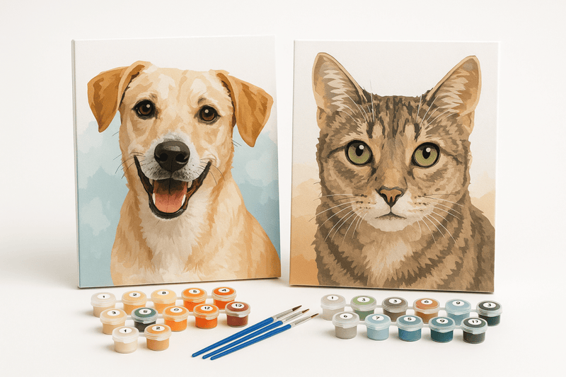 Pet Portrait Duo | 2 Custom Pet Paintings
